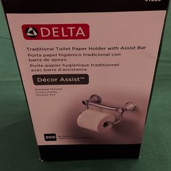 Delta Brand, Toilet Paper Holder With Assist Bar