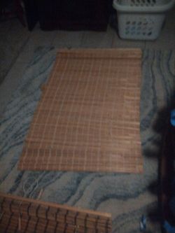 Bamboo blinds and roman swade I have multiple sets 29/12 x4ft.  10  dollars a piece