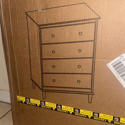 Brand New White Solid Wood Dresser In Box Still 