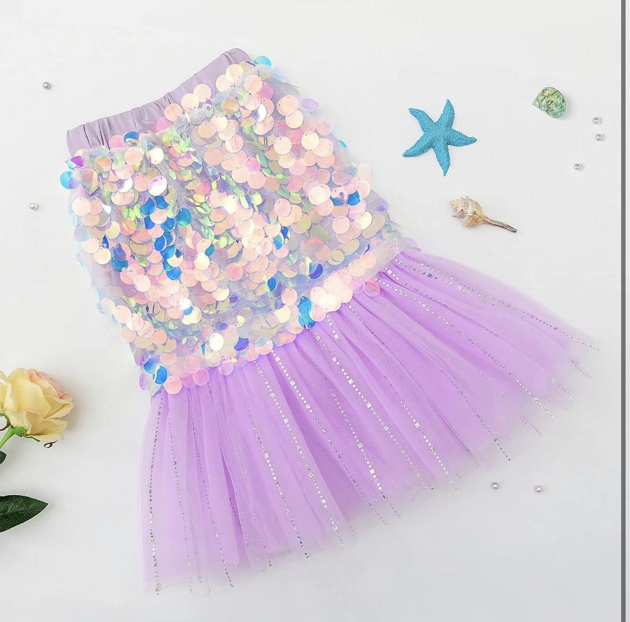 Girls Mermaid Tail Skirt