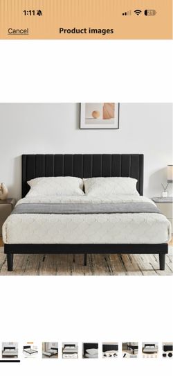 Black velvet bed frame brand new in box