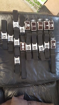 Assorted car logo belts buckles keychain