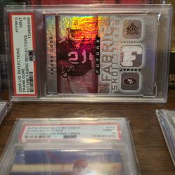 2005 Frank Gore Upper Deck Reflections specifically a "Future Fabric Reflections" Card (PSA) MINT 9 #FFRFG Memorabilia Card