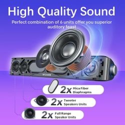 Hi-Fi Stereo Computer Sound Bar with Bluetooth - NEW (2304/4)