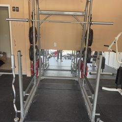 Squat Rack Gym Barbell Weight Plates 