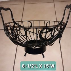 Basket With Design Details-Heavy Metal