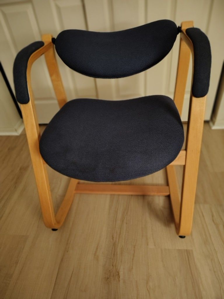 Semi Rocking Chair W Adjustable Floating Back Support