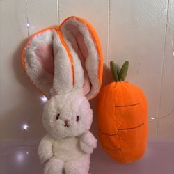 13”–26” 2 PCs Reversible Carrot Bunny Plush $5 Each Or $10 For All