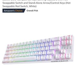 LTC NB681 Nimbleback Wired 65% Mechanical Keyboard, RGB Backlit Ultra-Compact 68 Keys Gaming Keyboard
