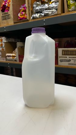 [12 Pack] Half Gallon Jugs Bottles (64 oz) with Tamper Evident Purple Caps – Great for Homemade Juices, Milk, Smoothies, Tea and Other Beverages
