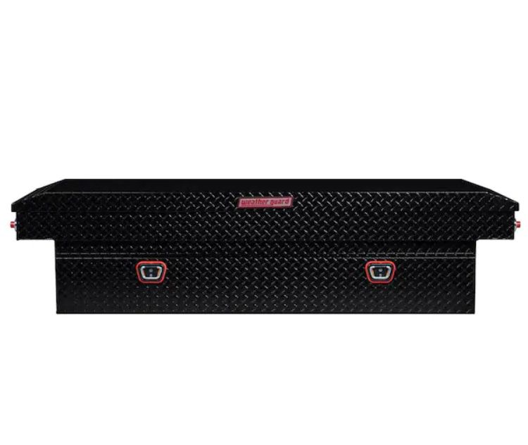 BRAND NEW IN BOX Weather Guard 72 in. Gloss Black Aluminum Full Size Crossbed Truck Tool Box