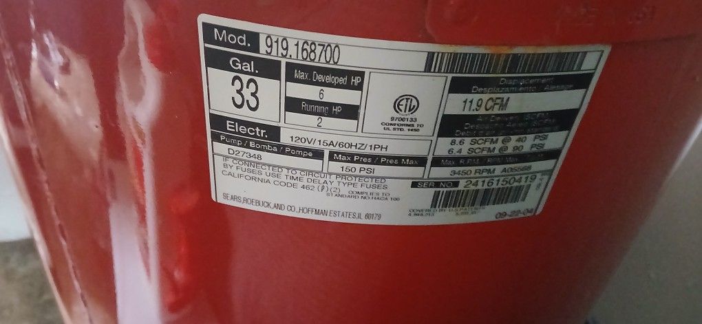 Craftsman 30-Gallon Air Compressor