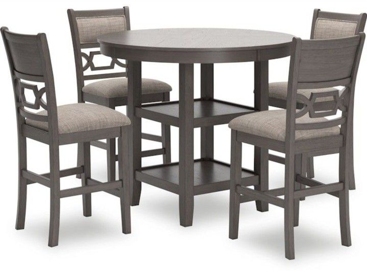 New Bar Height 5 Piece Table Set Sealed