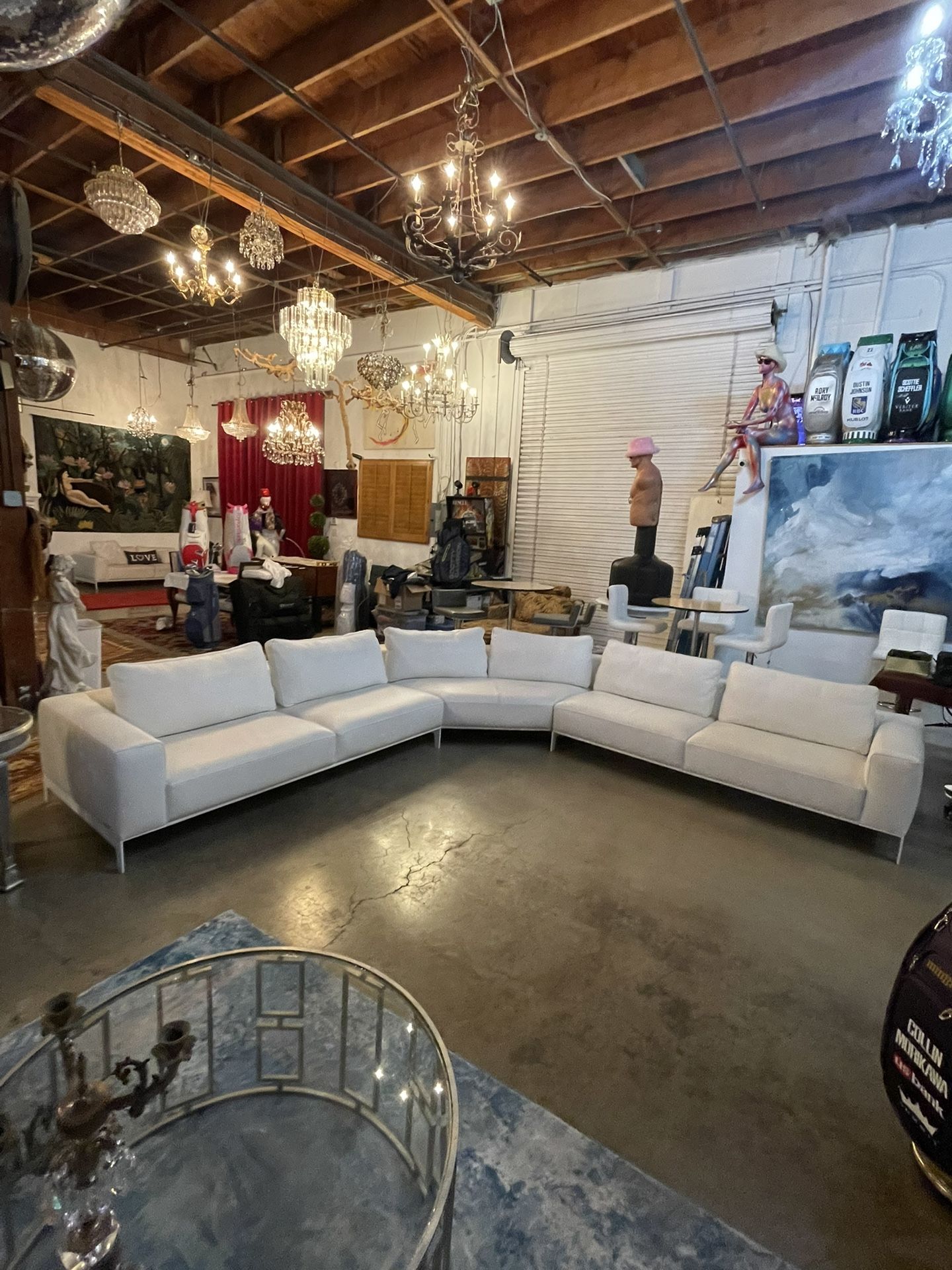 Roche Bobois White Sectional. Like New,