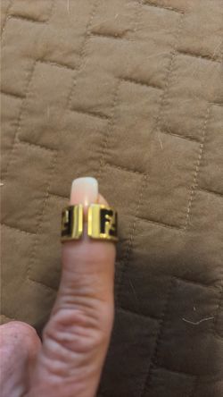 FENDI adjustable gold tone ring