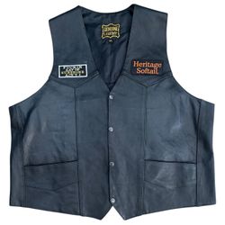 Harley Davidson Heritage Softail Leather Vest Size 50 