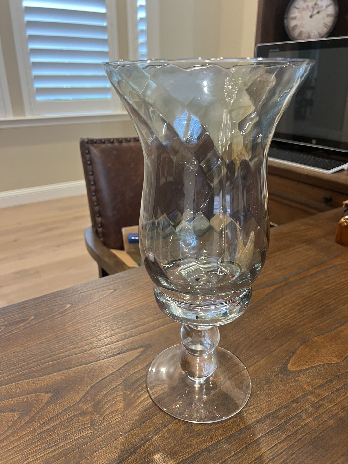 Large Glass Candle Holder 