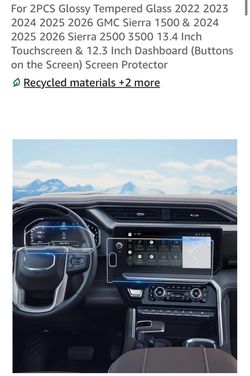 GMC Sierra Tempered Glass Screen Protector 2-Pack