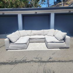 Modular Light Grey Sectional Couch 