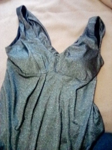 Slinky Sexy Evening Dress With Plunging Back And Embellishment