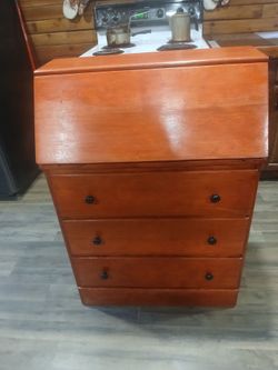 1960's Refinished Secretary Desk