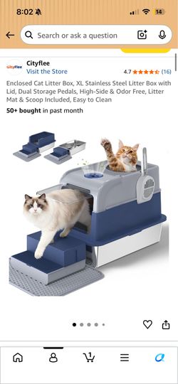 Enclosed Steel Litter Box