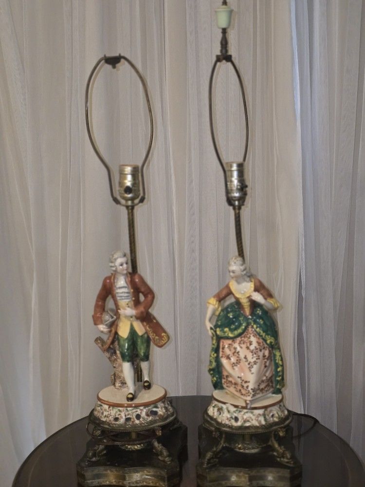 Antique style Porcelain Lamps RARE