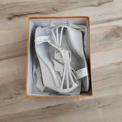Womens New York Transit White Dress Sandal  9.5