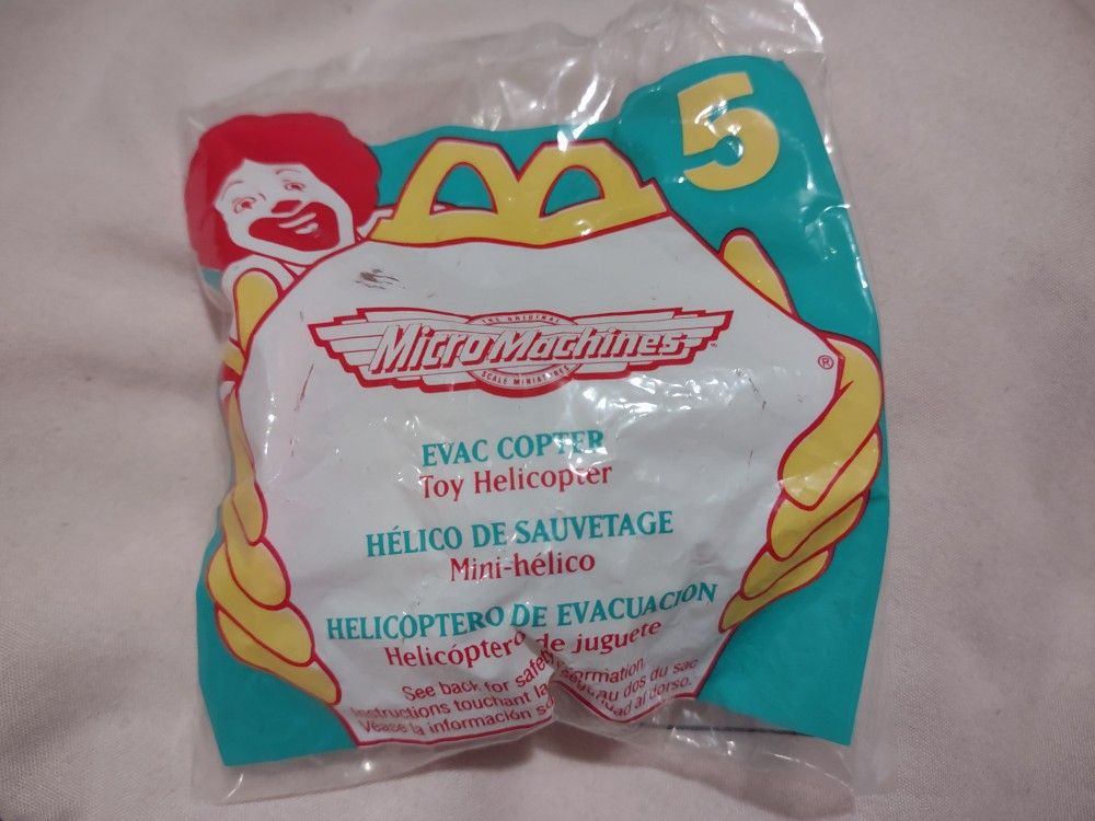 1996 McDonald's Happy Meal Micro Machines Helicopter Toy