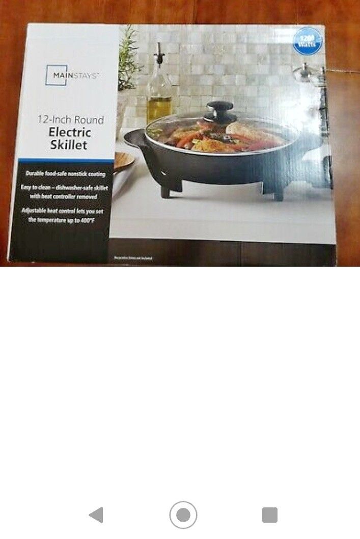 Mainstays 12 Inch Round Electric Skillet