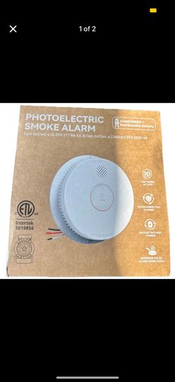 Photoelectric Smoke Detector Fire Alarm Model GS562A White - 3 Pack