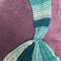 Crocheted Mermaid Tail Blanket