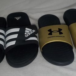 Adidas Under Armour Slides Sandals Men Size 8