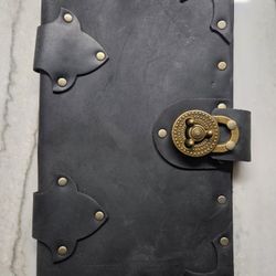 Handmade leather journal cover