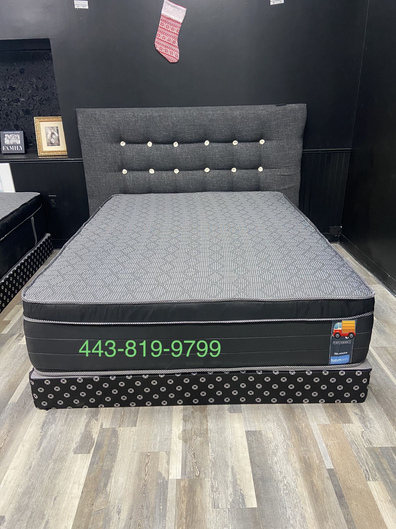 Queen  Mattress - Double Sides - Come With Free Box Spring - Free Delivery 🚚 To Reasonable Distance