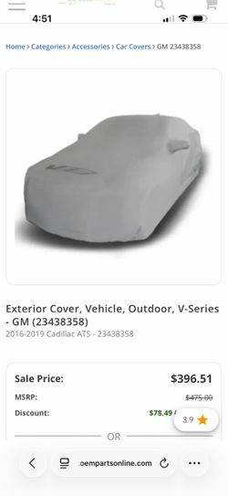 OEM Cadillac ATS-V outdoor/indoor car cover.