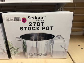 Sedona Kitchen 27-Qt Stainless Steel Stock Pot with Glass Lid