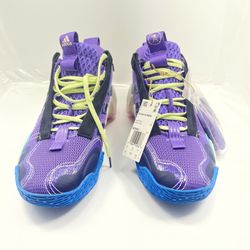 Size 9.5 Adidas Exhibit B Candace Parker Mid Basketball Shoes Women's- Purple White 