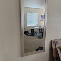 Silver Frame Mirror x2