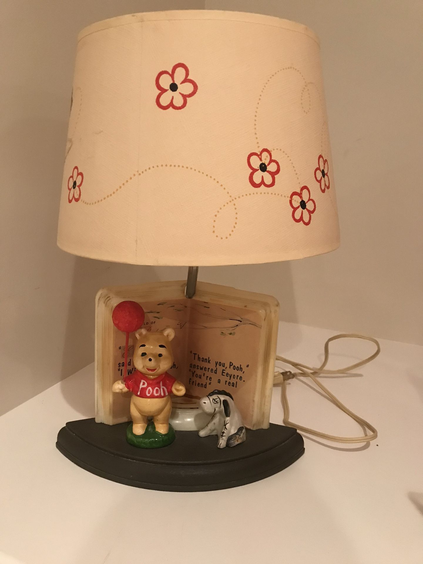 Vintage Winnie The Pooh Lamp from Dolly Toy Troy OH