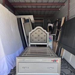 Twin Bed Frame and Nightstand