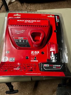 Milwaukee M2, battery and charger