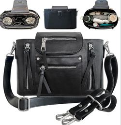 MAMANTRA Vegan Leather Stroller Caddy Handbag