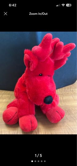 Red Reindeer Stuffed Plush Toy
