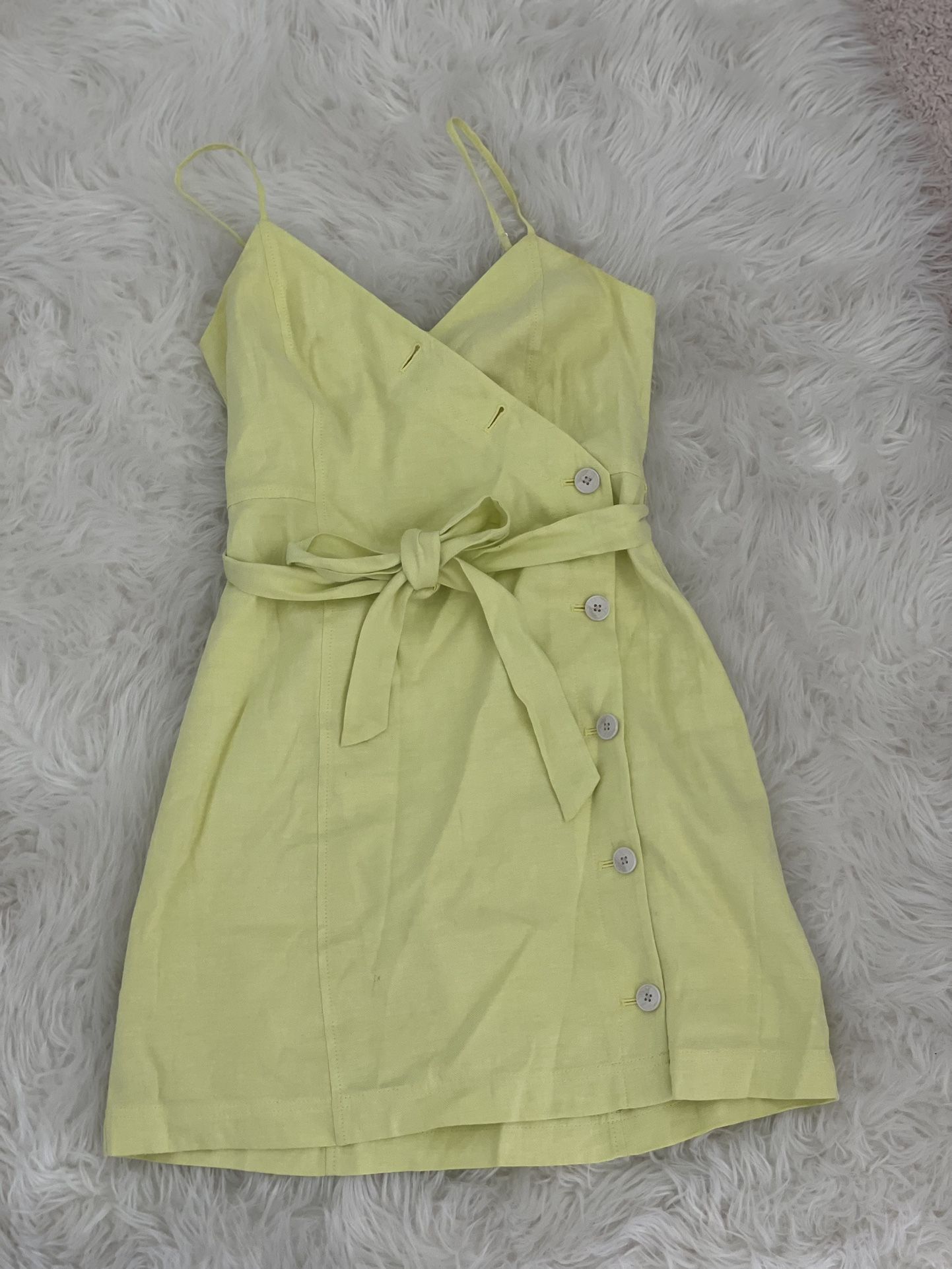lime green banana republic dress, size small