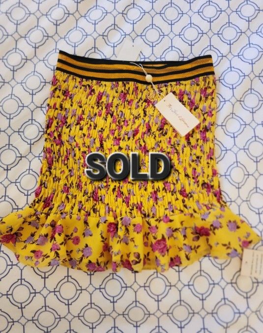 NEW  For Love and Lemons Silk Skirt Neiman Marcus - $39
