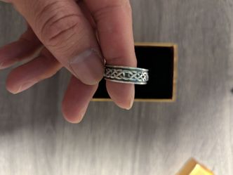 Silver ring 925 tiger design