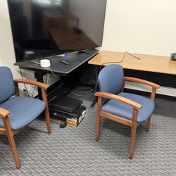Office Table Plus Two Chairs