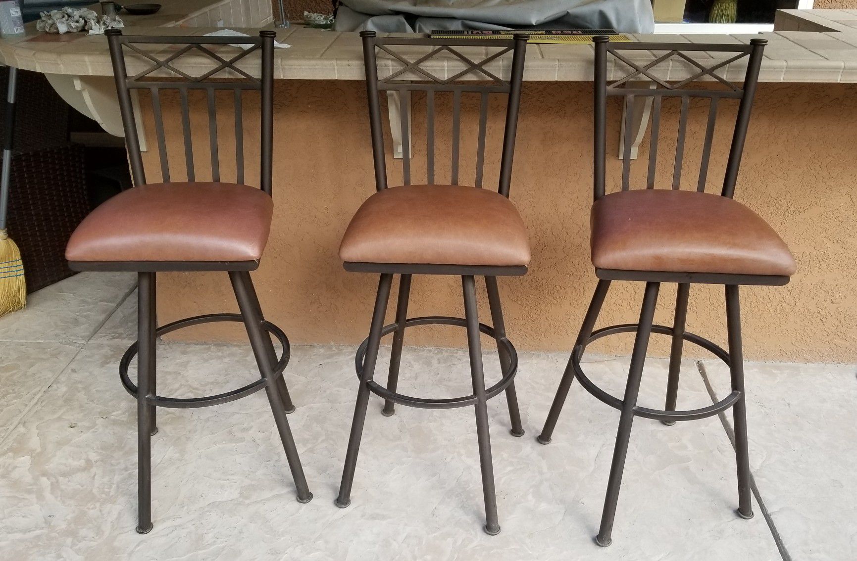 3 metal frame swivel stools $40 each!!!