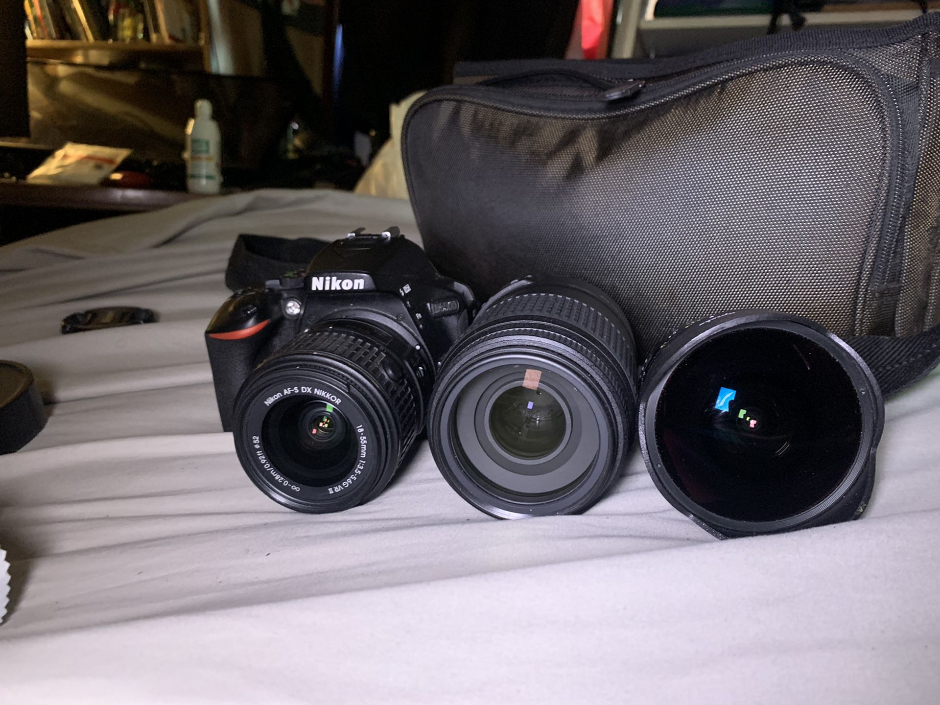 Nikon D5500 DSLR camera with 2 extra lenses